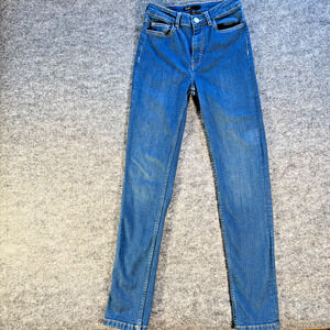 Maje Straight Leg Jeans Womens EU 36 US 4-6 Blue Stretch Denim Made in Turkey